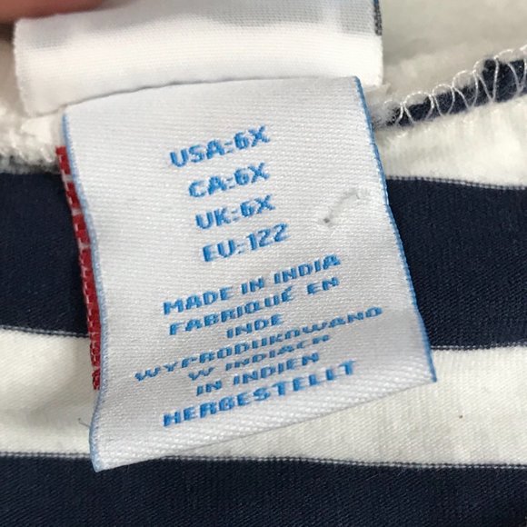 Jillian's Closet Gold Sequin Anchor Striped Sleeveless‎ Dress Girls Size 6X Navy - Picture 5 of 9